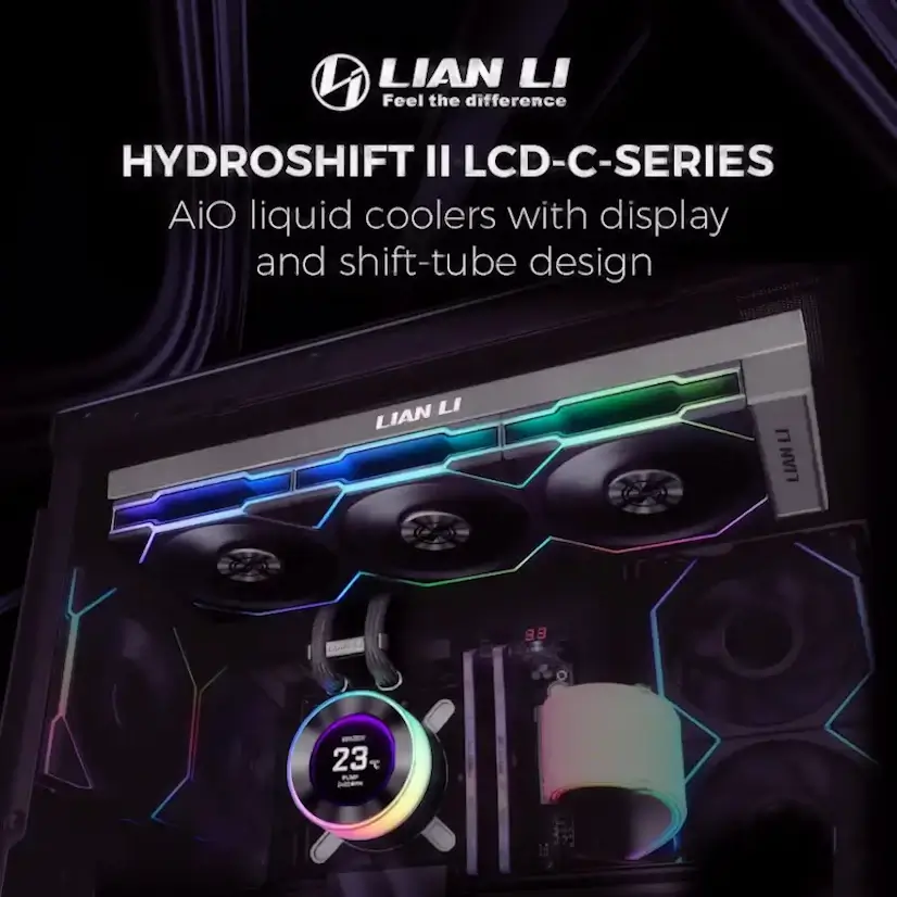 Montaje Refrigeración Líquida LIAN LI Hydroshift II LCD Gaming PC El Molar